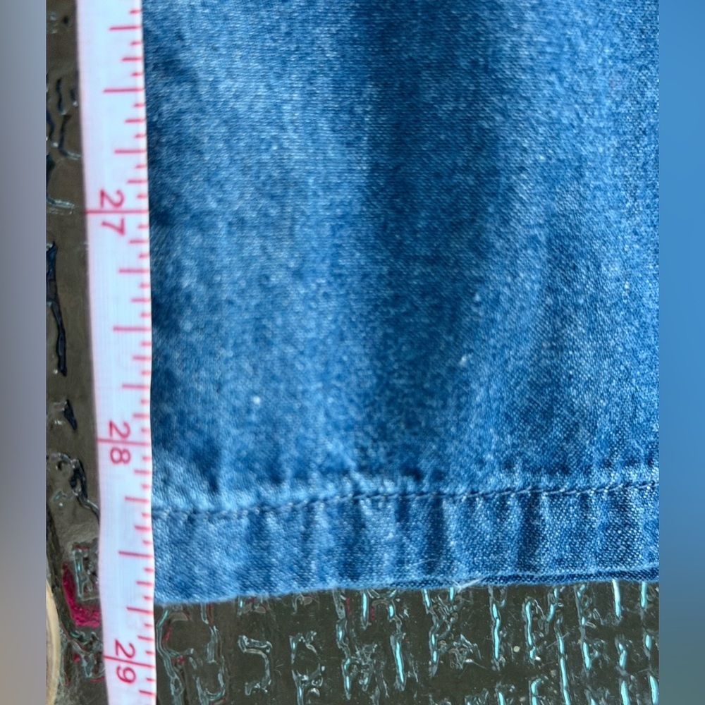 🦋 Francesca’s Blue Rain Wide-Leg Denim Jumpsuit - Picture 11 of 11